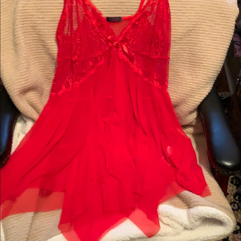 Plus size read baby doll